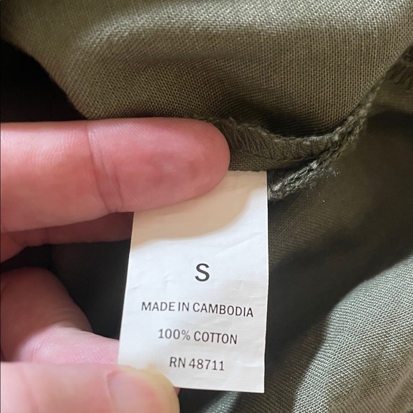 Falls Creek Olive Green Shirt Dress - Picture 9 of 10